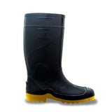 Bota de PVC Preta e Amarela, Número 43