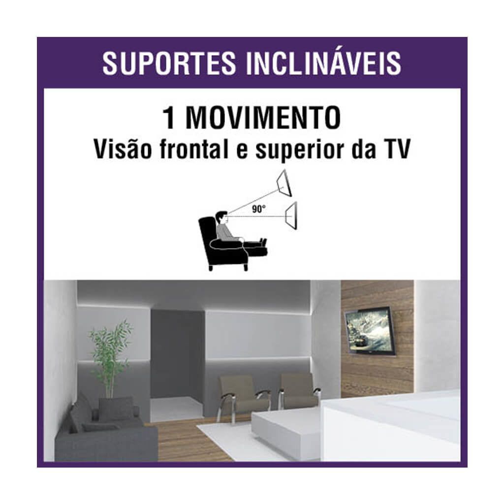 Suporte TV Slim Inclinável para 37-85