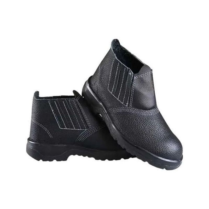 Botina de Couro com Biqueira de Aço e Elástico Número 37 Kala