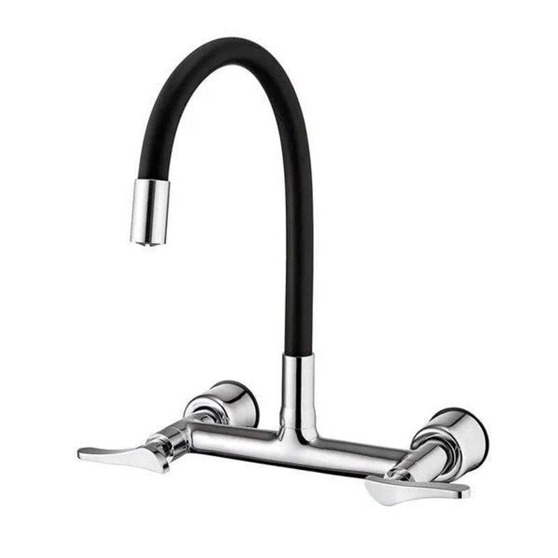 Misturador De Cozinha De Parede Lorenzetti Loren Flex Black 1258 B27