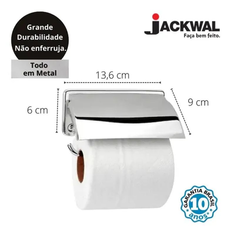 Porta Papel Higiênico Jackwal com Tampa - 2865