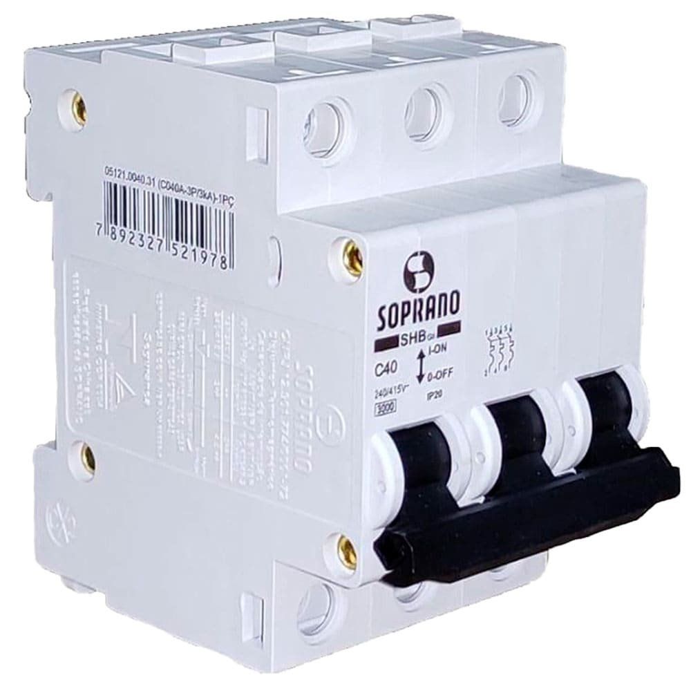 Disjuntor Mini Tripolar SHB3 GIII C040A