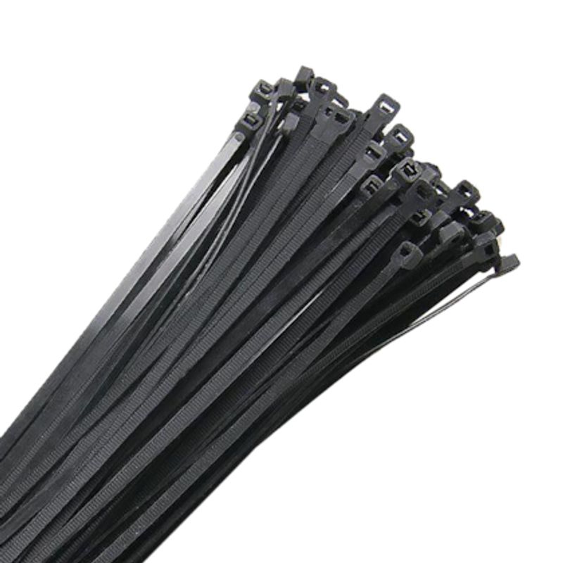 Abraçadeira de Nylon 2.5x100 Preta, 100 Peças