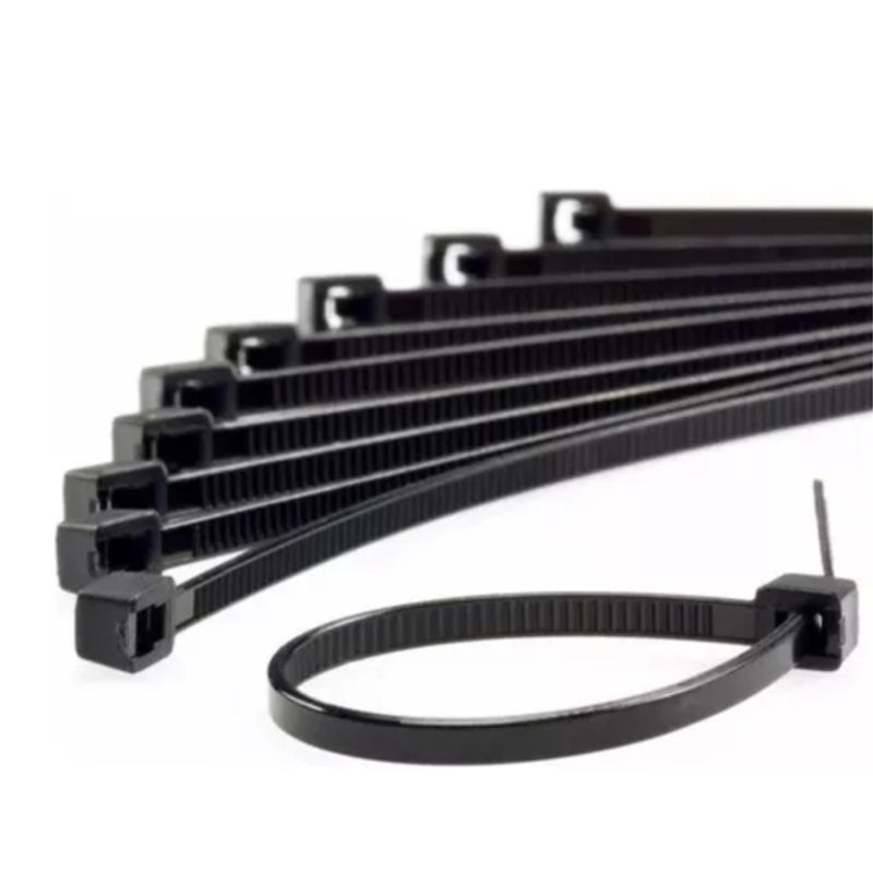 Abraçadeira de Nylon 2.5x100 Preta, 100 Peças