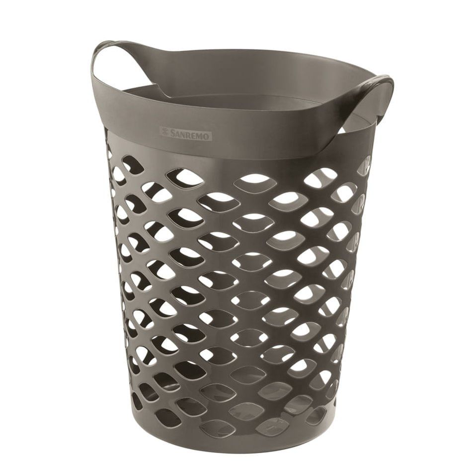 Cesto Organizador Redondo Sanremo Cinza 44L