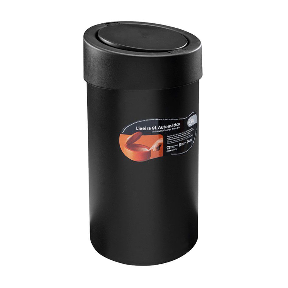Lixeira Crippa D-9L Preta