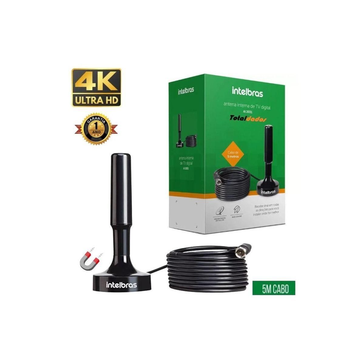 Antena de TV Digital Interna Intelbras UHF/HDTV AI 2031