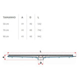 Ralo Linear Tigre 90cm com Grelha Branca