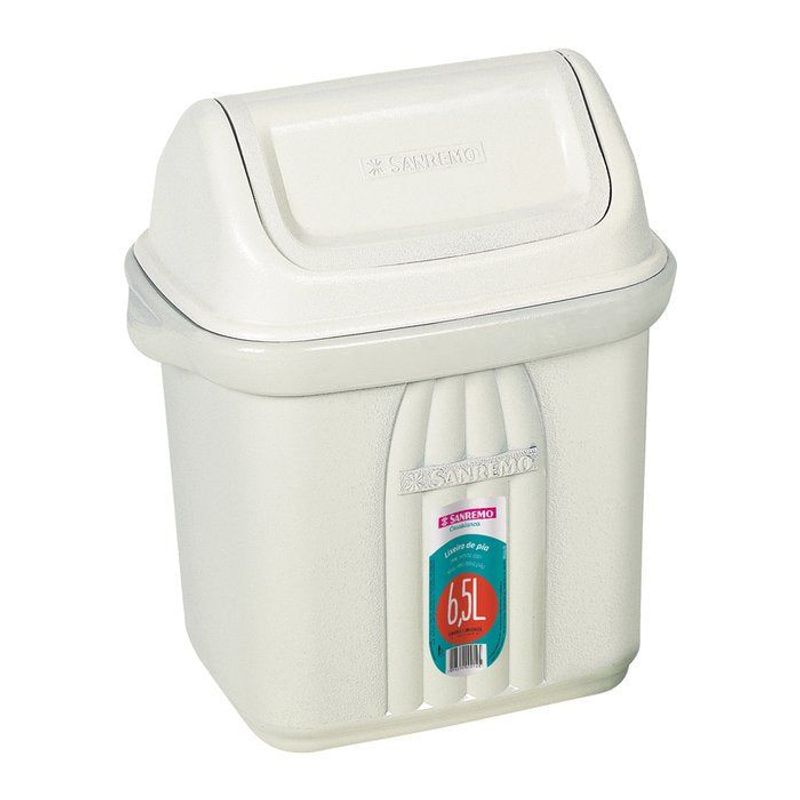 Lixeira Basculante de Pia Plástica Sanremo, 6,5 Litros