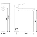 Monocomando de Lavatório para Cuba de Apoio Loren Mix 2877 C72 Lorenzetti