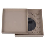 Ralo Oculto Quadrado Universal Astra, 15x15cm, Bege