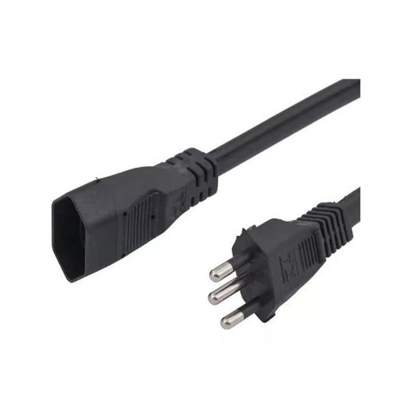 Cordão Prolongador PP 3x2.50mm 5m 20A Preto Liege