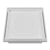 Ralo Oculto Quadrado Universal Astra, 10 x 10 cm, Branco