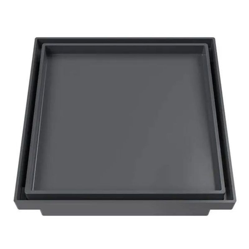 Ralo Oculto Quadrado Universal Astra, 10 x 10 cm, Cinza