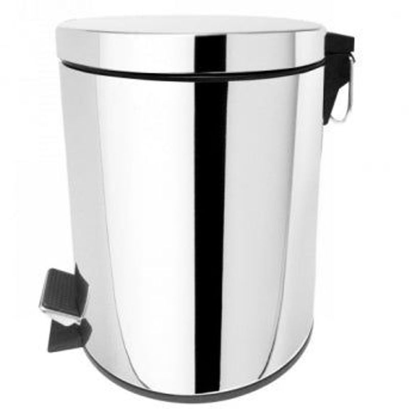 Lixeira Inox Com Pedal, 3 Litros, 17 x 17 x 24 cm