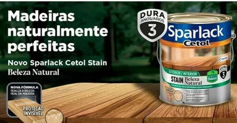Sparlack Stain Beleza Natural Incolor Fosco Balance 3,6L
