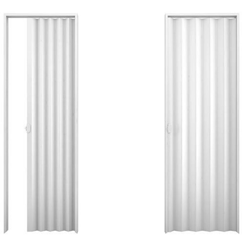 Porta Sanfonada de PVC Plasbil de 80 Centímetros, Branca