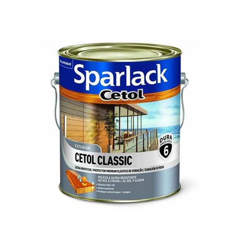 Verniz Sparlack Cetol Acetinado, 3,6 Litros, Cedro