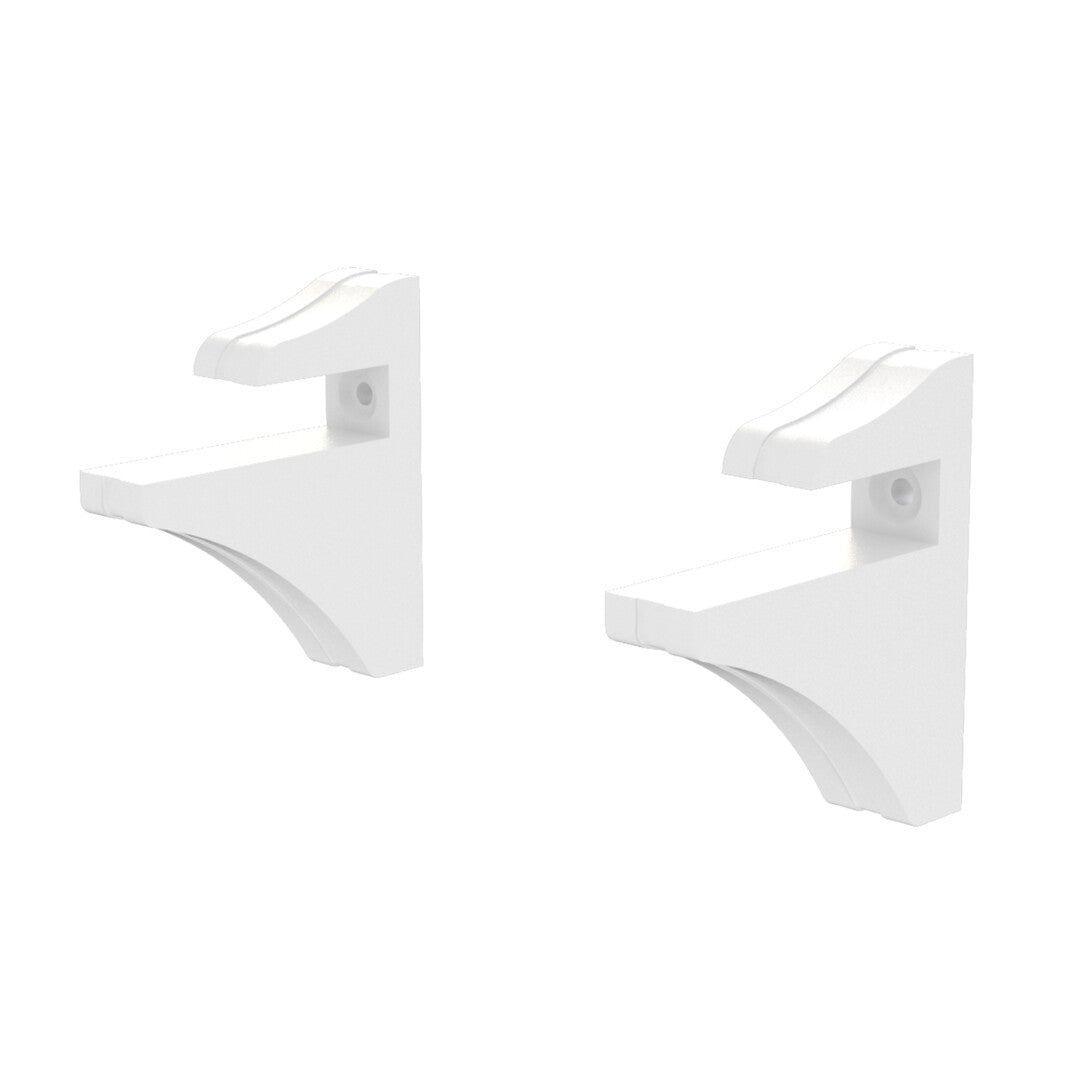 Kit Suporte Plástico Brasforma Para Prateleira, Branco