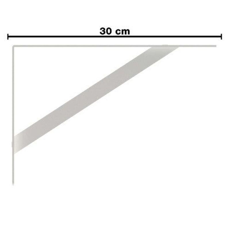 Mão Francesa Pesada Brasforma 30cm, Branca