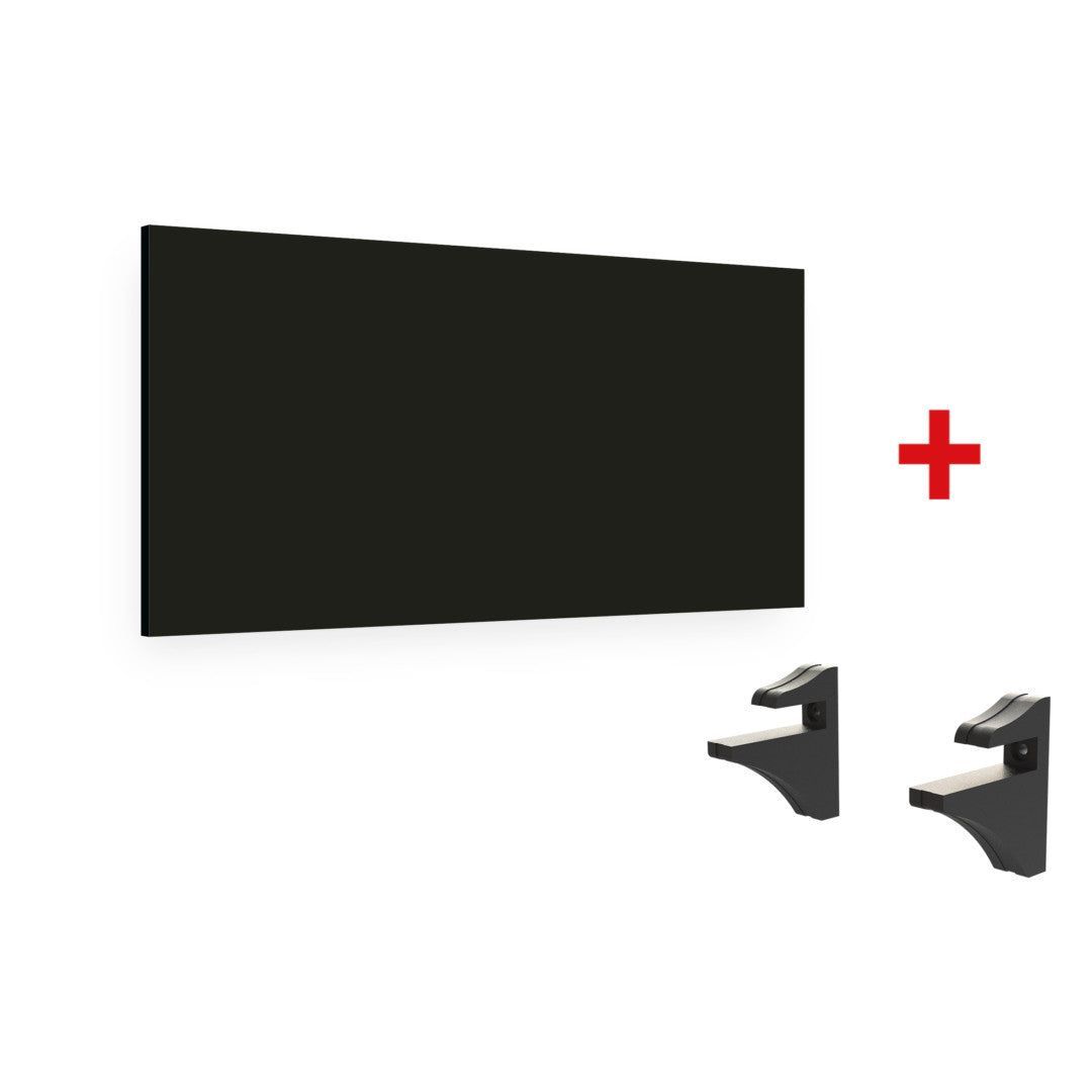 Kit Prateleira MDP Studio 60x30cm com Suporte ABS Preto