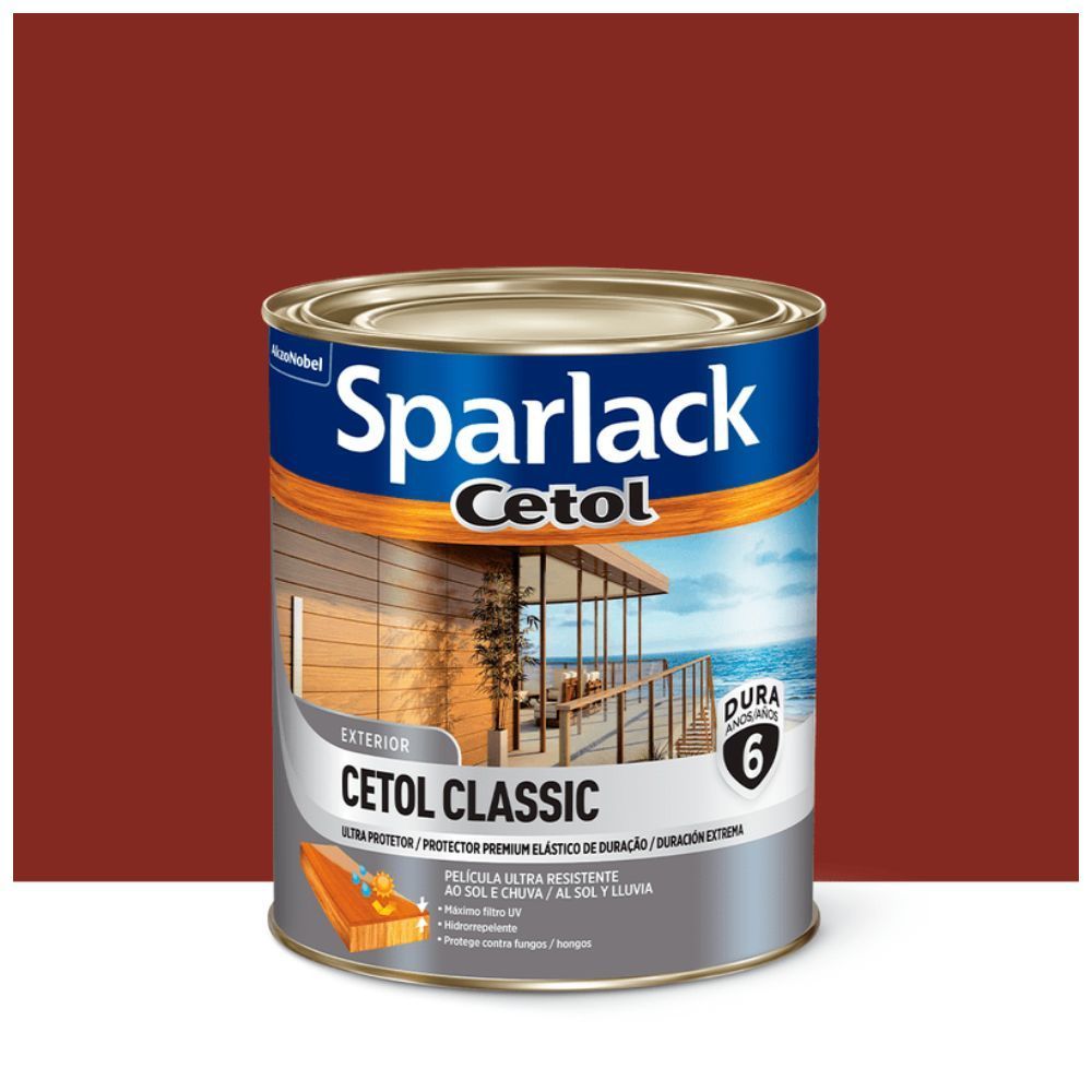 Verniz Sparlack Cetol Brilhante, 900 ml, Mogno