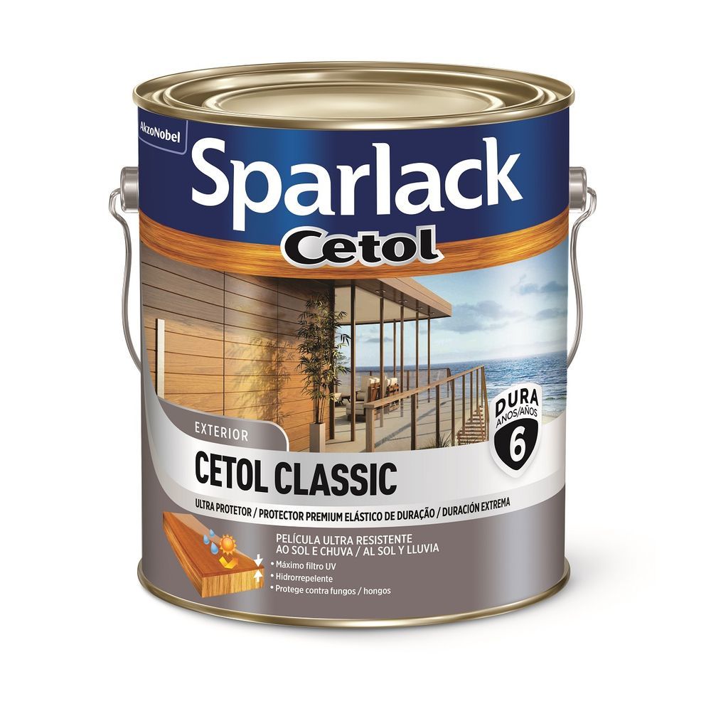 Verniz Sparlack Cetol Acetinado, 3,6 Litros, Canela