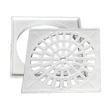 Grelha Quadrada Plástica, Branca, com Suporte para Caixa Sifonada 100mm