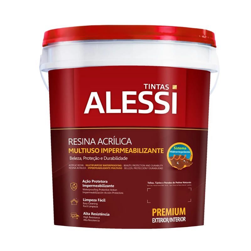 Resina Acrílica Alessi Multiuso Branco 18L Base Água