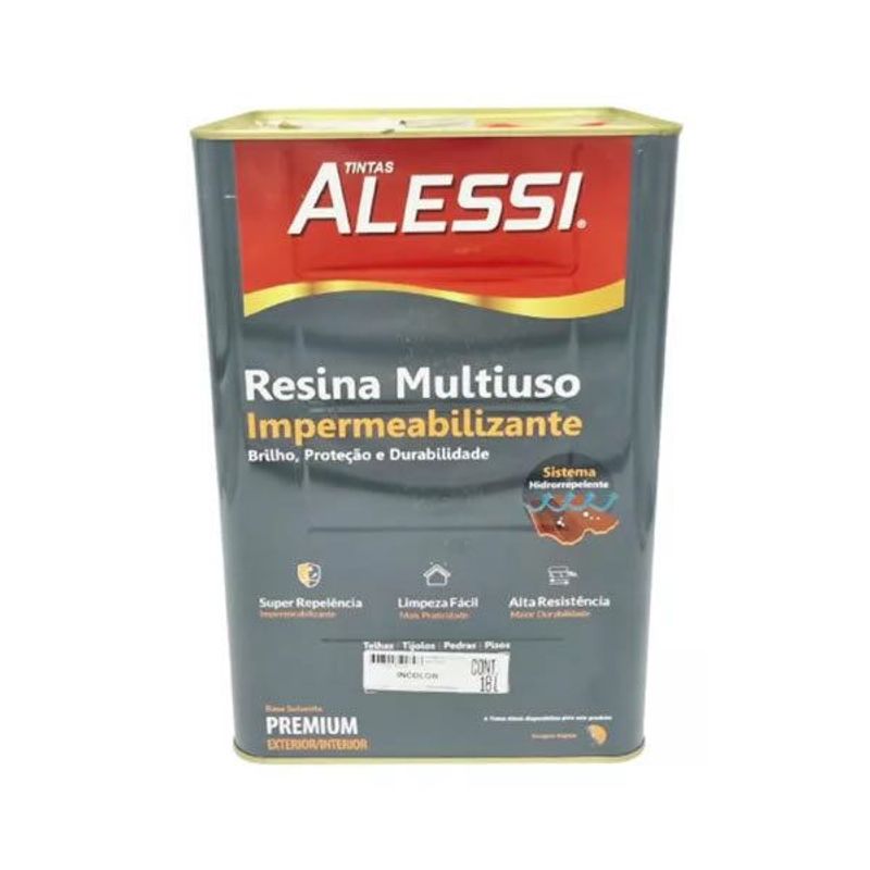 Resina Alessi Multiuso Incolor 18L Base Solvente