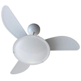 Ventilador de Teto Ventisol Sunny, 3 Pás, com Controle, Bivolt, Branco