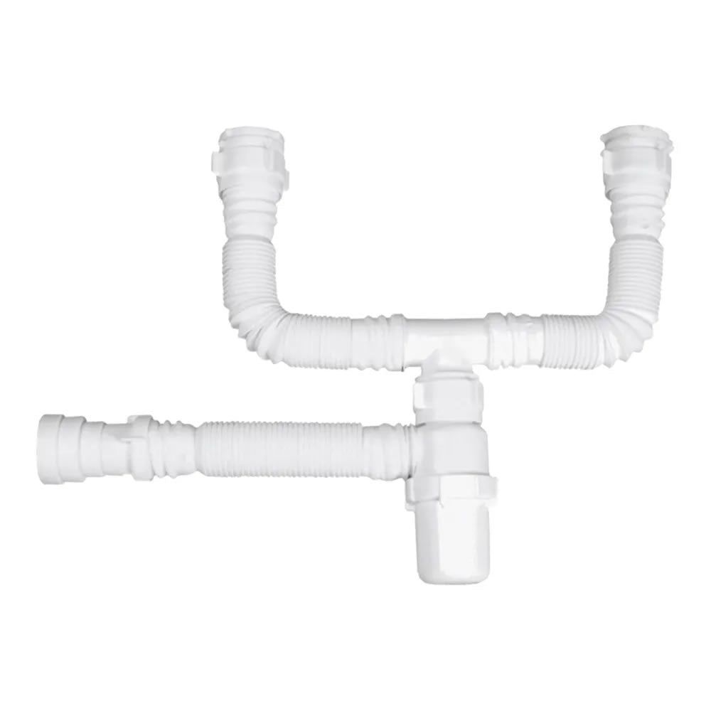 Sifão Duplo Sanfonado Universal Tipo Copo Astra