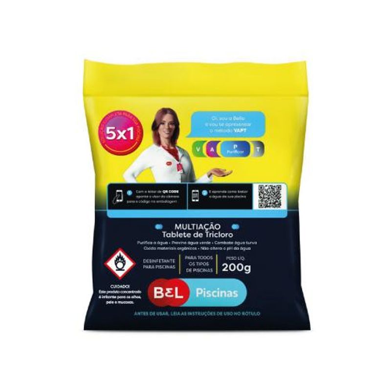 Tablete de Cloro Multiação Bel 200g