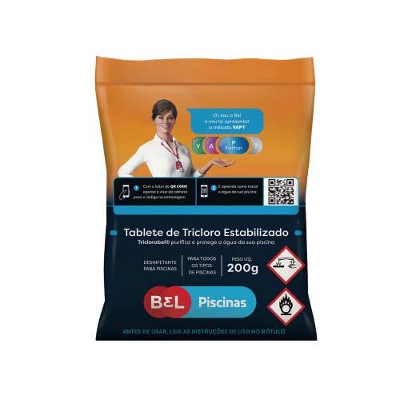 Tablete de Cloro Multiação Bel 200g