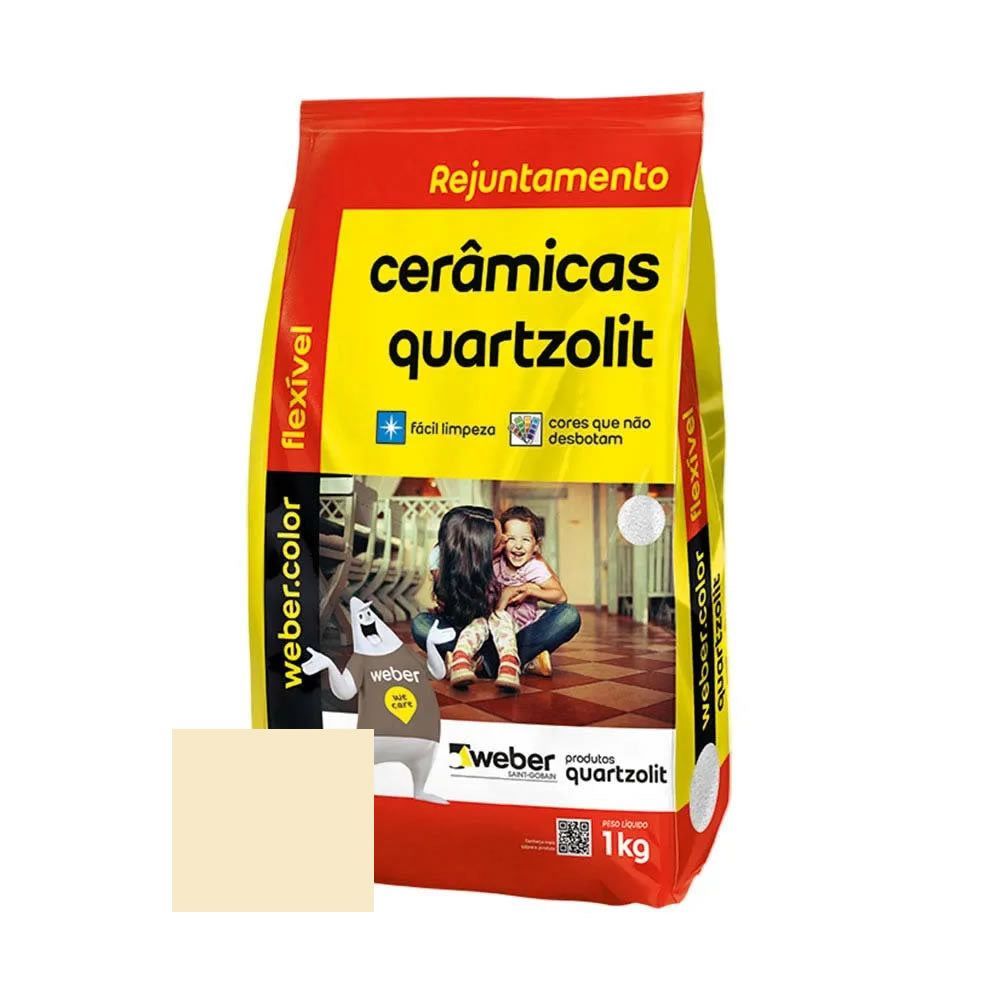 Rejunte Flex Quartzolit, Palha, 1 kg
