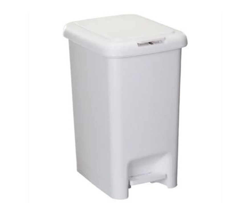 Lixeira Astra de Dupla Abertura, Branca, 10 Litros