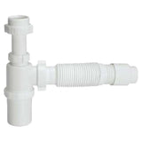 Sifão Sanfonado Universal Astra com Copo, Branco