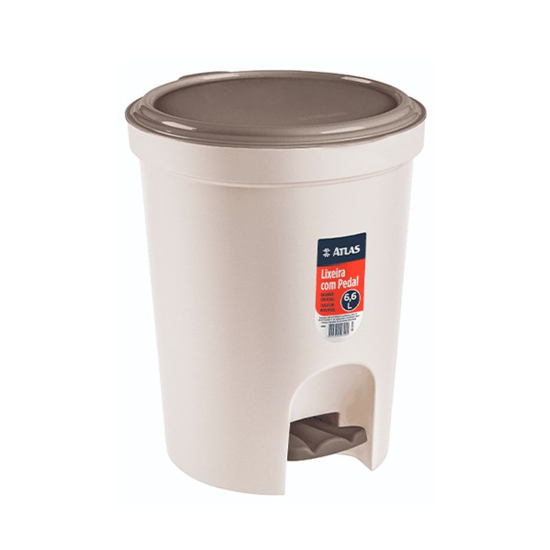 Lixeira Redonda Atlas com Pedal 6,6 Litros AT2740