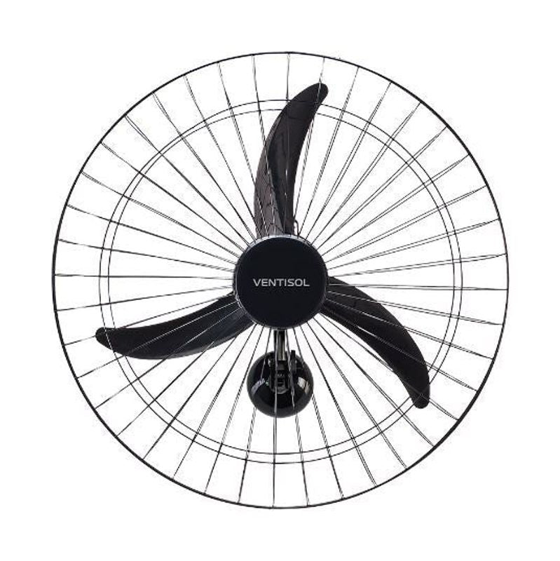 Ventilador de Parede Oscilante Premium Preto 60 cm Bivolt Ventisol