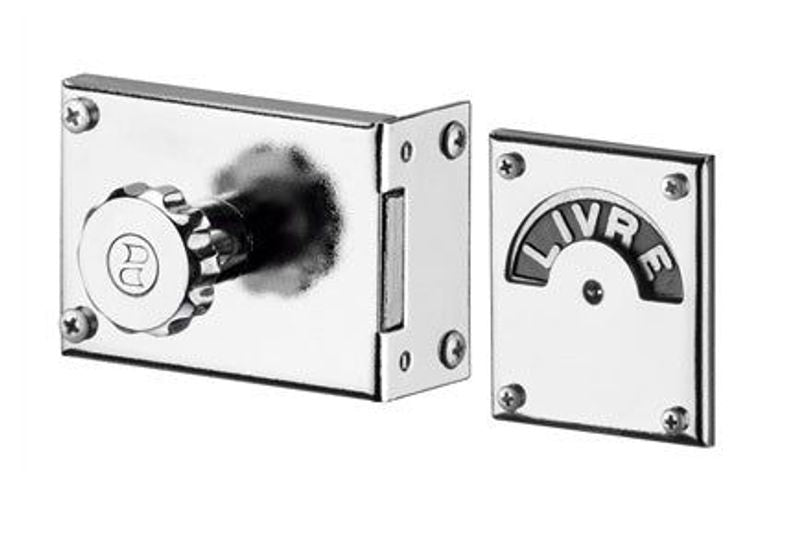 Fechadura Livre/Ocupado, Cromada