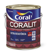 Tinta Esmalte Sintético Coralit Ultra Resistência, Alto Brilho, Preto, 3,6 Litros