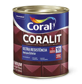 Tinta Esmalte Sintético Coralit Ultra Resistência Alto Brilho, Vermelho Goya, 900ml