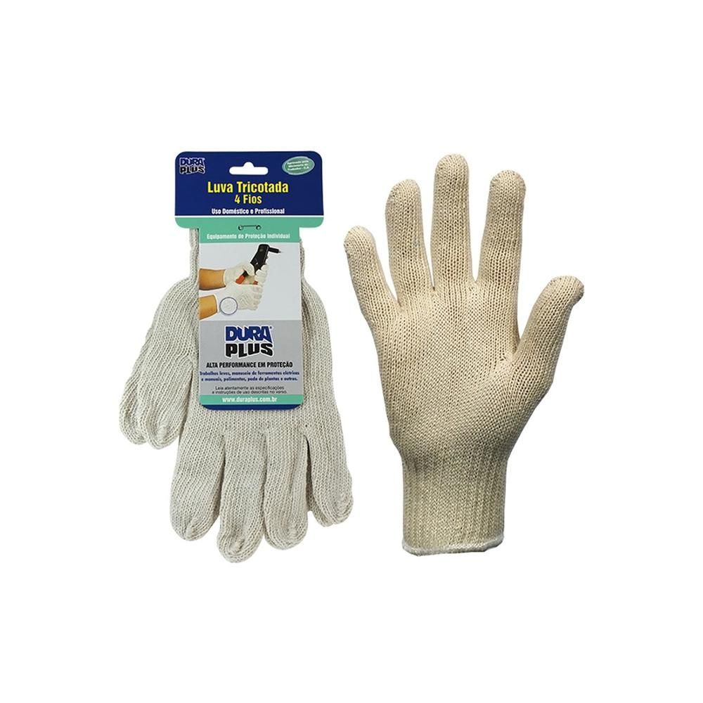 Luva Tricotada Duraplus 4 Fios
