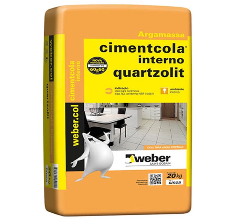 Argamassa Colante Quartzolit ACI, Interna, 20 kg