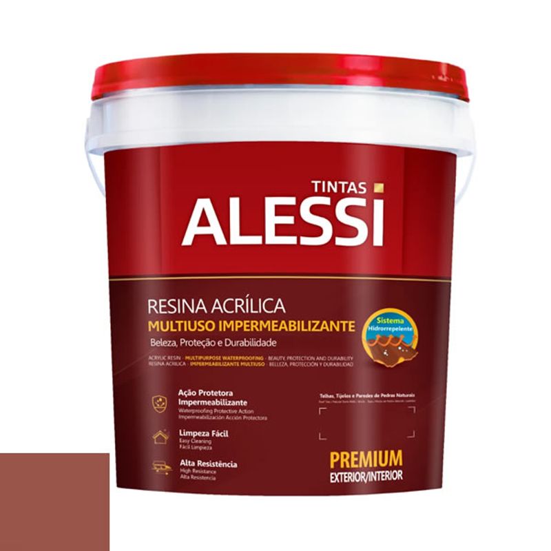 Resina Acrílica Multiuso Alessi Cerâmica Ônix 3,6 Litros Base Água