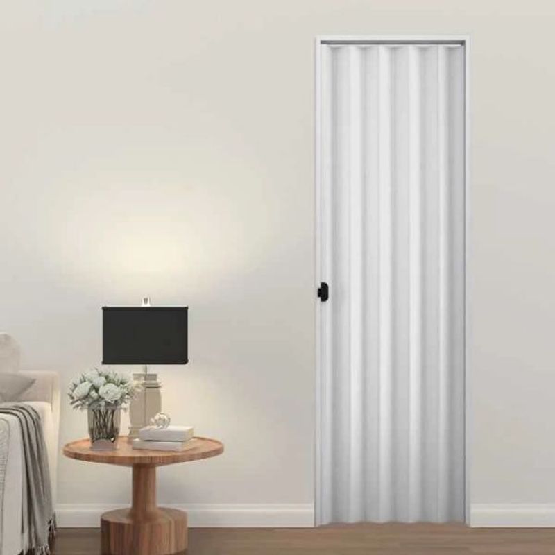 Porta Sanfonada Plasbil de PVC 70 Centímetros Cinza