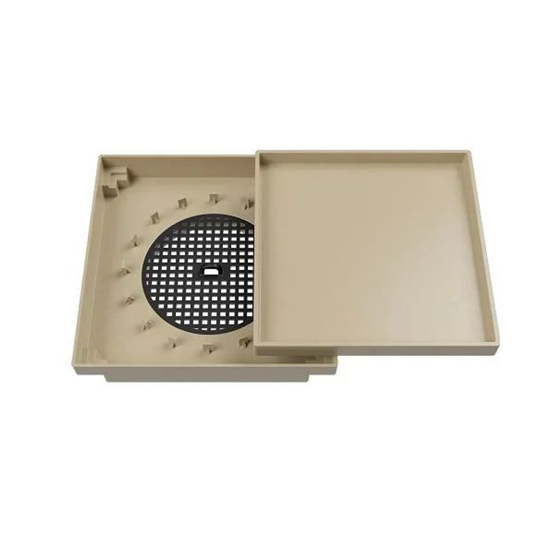 Ralo Oculto Quadrado Universal Astra, 10x10 Centímetros, Bege