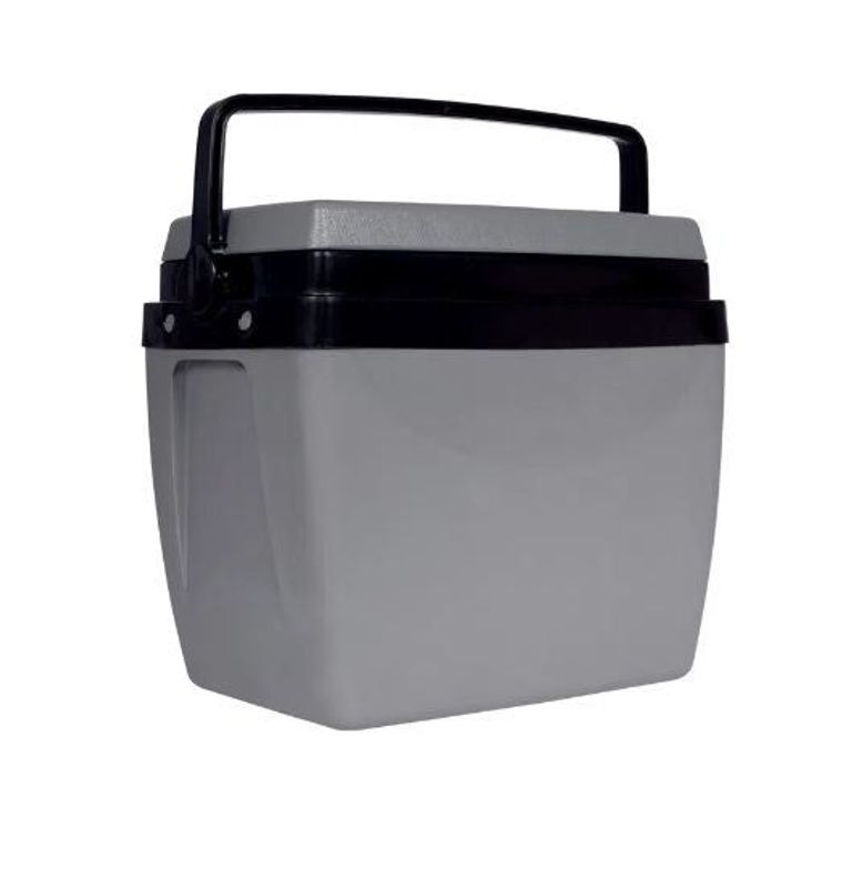 Caixa Térmica Mor, 26 Litros, Cinza e Preta