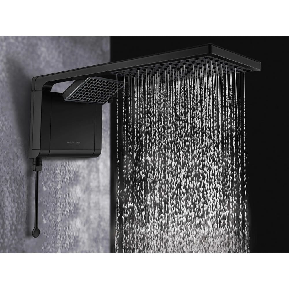Chuveiro Acqua Duo Lorenzetti Preto e Cromado 7800W 220V