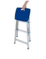 Escada Banqueta Mor de Alumínio, Cor Cinza